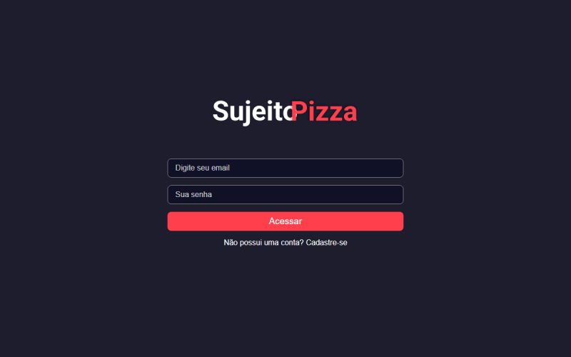 Captura de tela do projeto SujeitoPizza